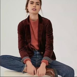 Maeve for Anthropologie velvet blazer